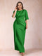 Sheath/Column Scoop Half Sleeves Plus Size Mother of the Bride Dresses with Ruched