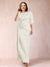Sheath/Column Scoop Half Sleeves Plus Size Mother of the Bride Dresses with Ruched