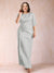 Sheath/Column Scoop Half Sleeves Plus Size Mother of the Bride Dresses with Ruched