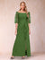 Sheath/Column Off-the-Shoulder Half Sleeves Mother of the Bride Dresses with Applique