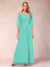 Sheath/Column Off-the-Shoulder Half Sleeves Mother of the Bride Dresses with Applique