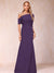 Trumpet/Mermaid One-Shoulder Half Sleeves Mother of the Bride Dresses with Ruched
