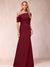Trumpet/Mermaid One-Shoulder Half Sleeves Mother of the Bride Dresses with Ruched