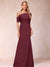 Trumpet/Mermaid One-Shoulder Half Sleeves Mother of the Bride Dresses with Ruched