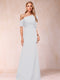 Trumpet/Mermaid One-Shoulder Half Sleeves Mother of the Bride Dresses with Ruched