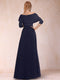 A-Line/Princess V-Neck 3/4 Sleeves Jumpsuits with Belt