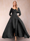 A-Line/Princess V-Neck 3/4 Sleeves Jumpsuits with Belt