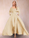 A-Line/Princess V-Neck 3/4 Sleeves Jumpsuits with Belt