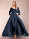 A-Line/Princess V-Neck 3/4 Sleeves Jumpsuits with Belt