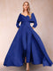 A-Line/Princess V-Neck 3/4 Sleeves Jumpsuits with Belt