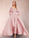 A-Line/Princess V-Neck 3/4 Sleeves Jumpsuits with Belt