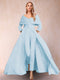 A-Line/Princess V-Neck 3/4 Sleeves Jumpsuits with Belt