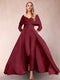 A-Line/Princess V-Neck 3/4 Sleeves Jumpsuits with Belt