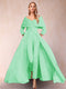 A-Line/Princess V-Neck 3/4 Sleeves Jumpsuits with Belt