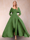 A-Line/Princess V-Neck 3/4 Sleeves Jumpsuits with Belt