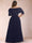 A-Line/Princess V-Neck 3/4 Sleeves Plus Size Jumpsuits with Belt