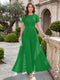 A-Line/Princess Scoop Short Sleeves Jumpsuit with Applique