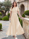 A-Line/Princess Scoop Short Sleeves Jumpsuit with Applique