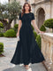 A-Line/Princess Scoop Short Sleeves Jumpsuit with Applique
