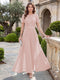 A-Line/Princess Scoop Short Sleeves Jumpsuit with Applique