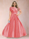 A-Line/Princess Scoop Short Sleeves Plus Size Mother of the Bride Jumpsuit with Applique
