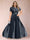 A-Line/Princess Scoop Short Sleeves Plus Size Mother of the Bride Jumpsuit with Applique