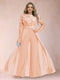 A-Line/Princess Scoop Short Sleeves Plus Size Mother of the Bride Jumpsuit with Applique