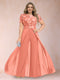 A-Line/Princess Scoop Short Sleeves Plus Size Mother of the Bride Jumpsuit with Applique