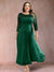 A-Line/Princess Scoop 3/4 Sleeves Plus Size Mother of the Bride Dresses with Applique