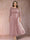 A-Line/Princess Scoop 3/4 Sleeves Plus Size Mother of the Bride Dresses with Applique