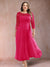 A-Line/Princess Scoop 3/4 Sleeves Plus Size Mother of the Bride Dresses with Applique