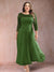 A-Line/Princess Scoop 3/4 Sleeves Plus Size Mother of the Bride Dresses with Applique