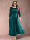 A-Line/Princess Scoop 3/4 Sleeves Plus Size Mother of the Bride Dresses with Applique
