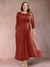 A-Line/Princess Scoop 3/4 Sleeves Plus Size Mother of the Bride Dresses with Applique