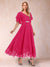 A-Line/Princess V-Neck Half Sleeves Mother of the Bride Dresses with Applique