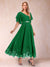 A-Line/Princess V-Neck Half Sleeves Mother of the Bride Dresses with Applique