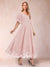 A-Line/Princess V-Neck Half Sleeves Mother of the Bride Dresses with Applique