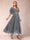 A-Line/Princess V-Neck Half Sleeves Mother of the Bride Dresses with Applique