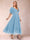 A-Line/Princess V-Neck Half Sleeves Mother of the Bride Dresses with Applique