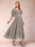 A-Line/Princess V-Neck Half Sleeves Mother of the Bride Dresses with Applique