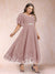 A-Line/Princess V-Neck Half Sleeves Plus Size Mother of the Bride Dresses with Applique