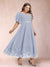 A-Line/Princess V-Neck Half Sleeves Plus Size Mother of the Bride Dresses with Applique