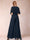 A-Line/Princess Scoop Short Sleeves Jumpsuits with Watteau Train