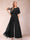 A-Line/Princess Scoop Short Sleeves Jumpsuits with Watteau Train