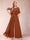 A-Line/Princess Scoop Short Sleeves Jumpsuits with Watteau Train