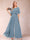 A-Line/Princess Scoop Short Sleeves Jumpsuits with Watteau Train