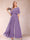 A-Line/Princess Scoop Short Sleeves Jumpsuits with Watteau Train