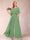 A-Line/Princess Scoop Short Sleeves Jumpsuits with Watteau Train