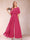 A-Line/Princess Scoop Short Sleeves Jumpsuits with Watteau Train