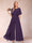 A-Line/Princess Scoop Short Sleeves Jumpsuits with Watteau Train